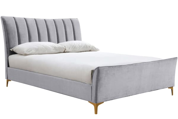 An image for Birlea Clover Grey Velvet Fabric Bed
