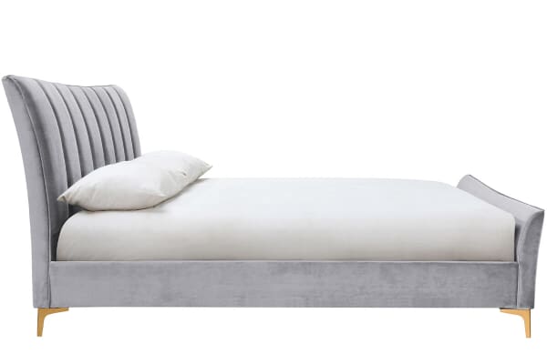 An image for Birlea Clover Grey Velvet Fabric Bed