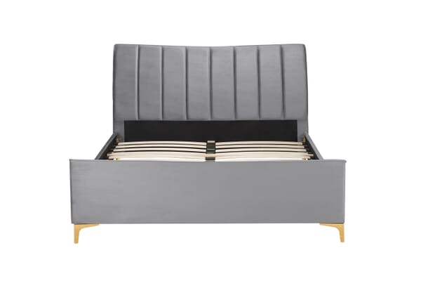An image for Clover Grey Velvet Fabric Bed