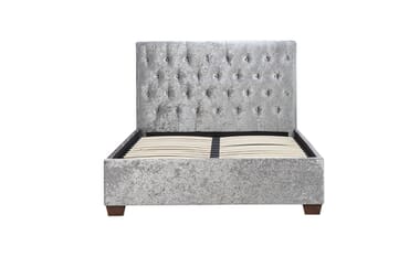 An image for Birlea Cologne Steel Crushed Velvet Bed