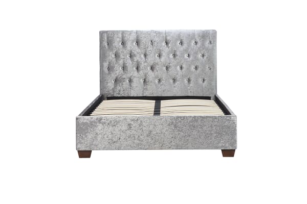 An image for Birlea Cologne Steel Crushed Velvet Bed