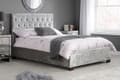 Birlea Cologne Steel Crushed Velvet Bed