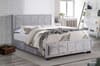Hannover Steel Crushed Velvet Fabric Bed