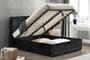Hannover Black Crushed Velvet Fabric Ottoman Bed