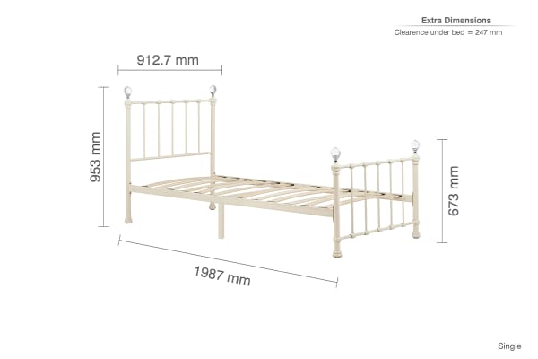 An image for Birlea Jessica Cream Kids Bed