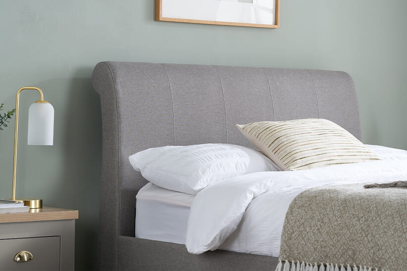 An image for Lancaster Grey Fabric Bed