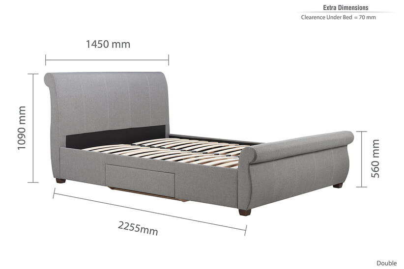 An image for Lancaster Grey Fabric Bed