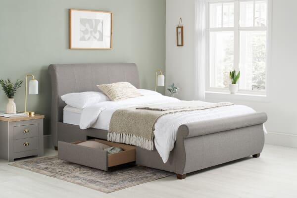 An image for Birlea Lancaster Grey Fabric Bed