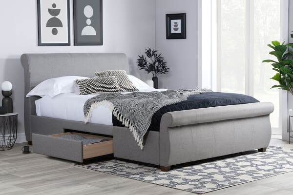 An image for Birlea Lancaster Grey Fabric Bed