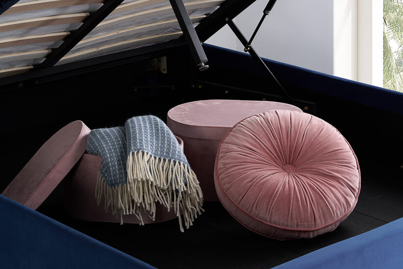 An image for Loxley Blue Ottoman Bed
