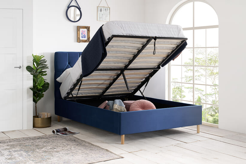 An image for Loxley Blue Ottoman Bed