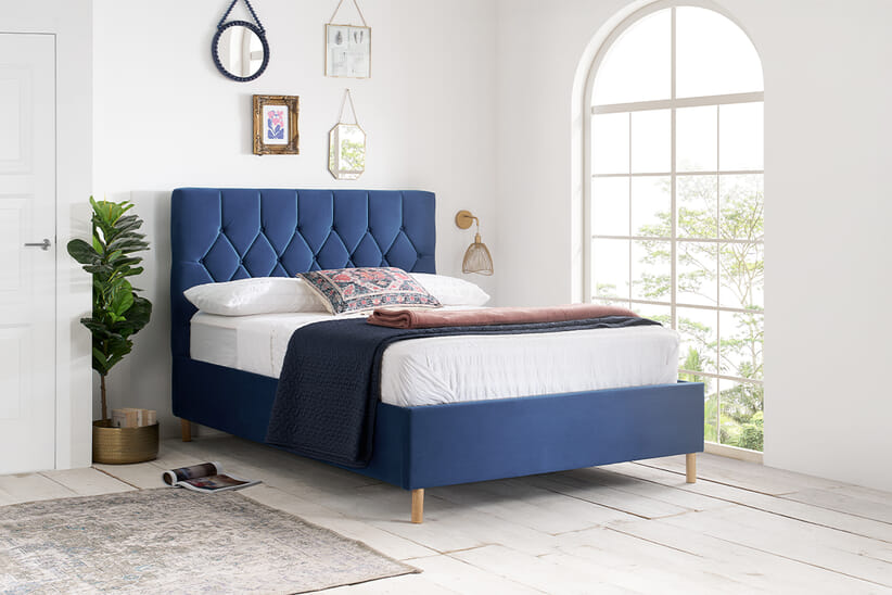An image for Loxley Blue Ottoman Bed