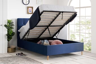 A product image for the Loxley Blue Ottoman Bed