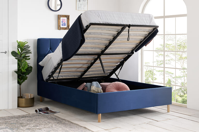 An image for Loxley Blue Ottoman Bed