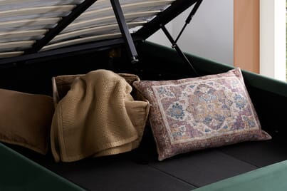 An image for Loxley Green Ottoman Bed