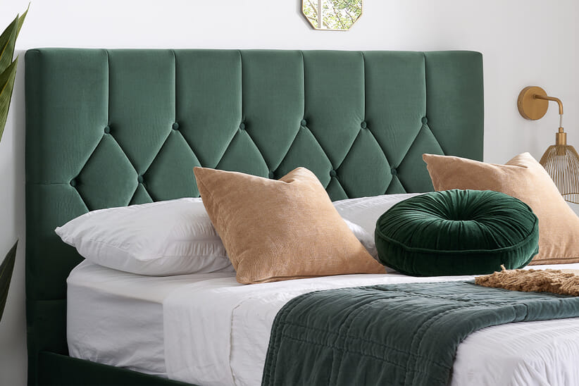An image for Loxley Green Ottoman Bed