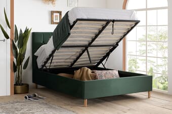 A product image for the Loxley Green Ottoman Bed