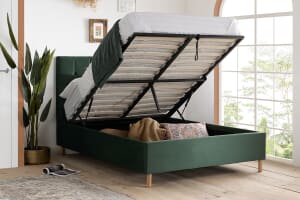 A product image for the Loxley Green Ottoman Bed