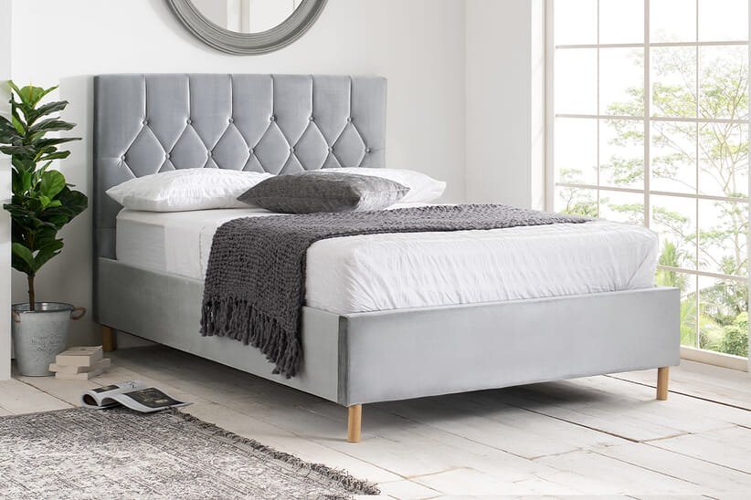 An image for Loxley Grey Ottoman Bed
