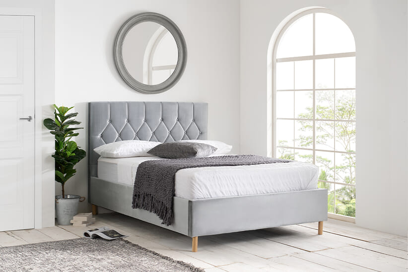 An image for Loxley Grey Ottoman Bed