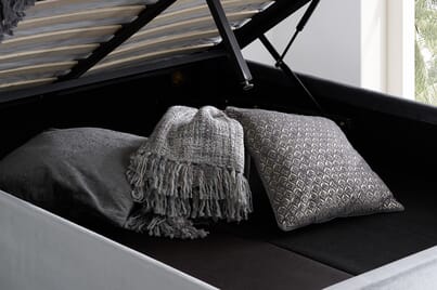 An image for Loxley Grey Ottoman Bed