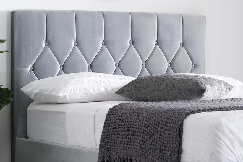 An image for Loxley Grey Ottoman Bed
