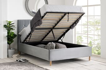 A product image for the Loxley Grey Ottoman Bed