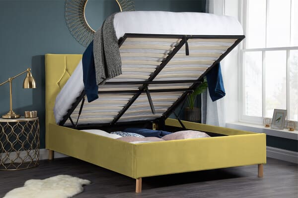 An image for Birlea Loxley Mustard Ottoman Bed
