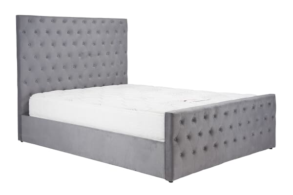 An image for Birlea Marquis Grey Velvet Fabric Ottoman Bed