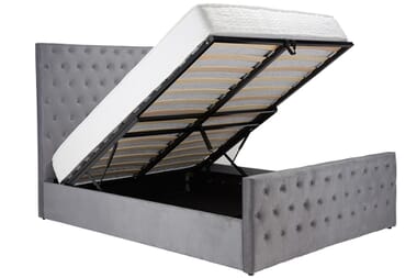 An image for Birlea Marquis Grey Velvet Fabric Ottoman Bed