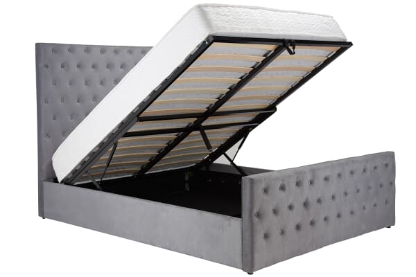 An image for Birlea Marquis Grey Velvet Fabric Ottoman Bed