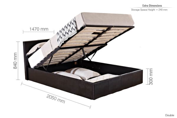 An image for Birlea Berlin Brown Ottoman Bed