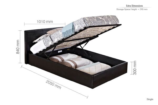 An image for Birlea Berlin Brown Ottoman Bed