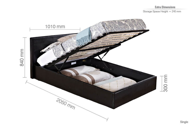 An image for Berlin Brown Ottoman Bed