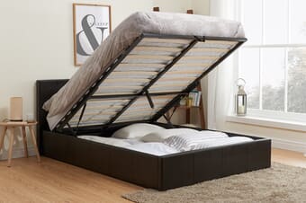 A product image for the Berlin Brown Ottoman Bed