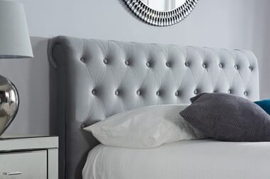 An image for Birlea Marlow Grey Velvet Fabric Bed