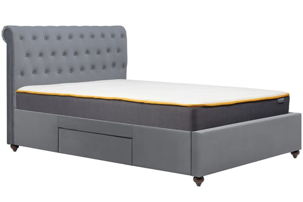 An image for Birlea Marlow Grey Velvet Fabric Bed