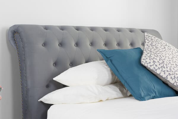 An image for Birlea Opulence Grey Velvet Fabric Bed