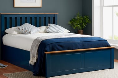 An image for Birlea Phoenix Navy Blue Ottoman Bed