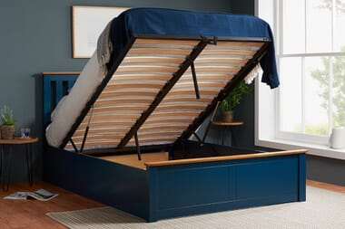 An image for Birlea Phoenix Navy Blue Ottoman Bed