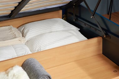 An image for Birlea Phoenix Navy Blue Ottoman Bed