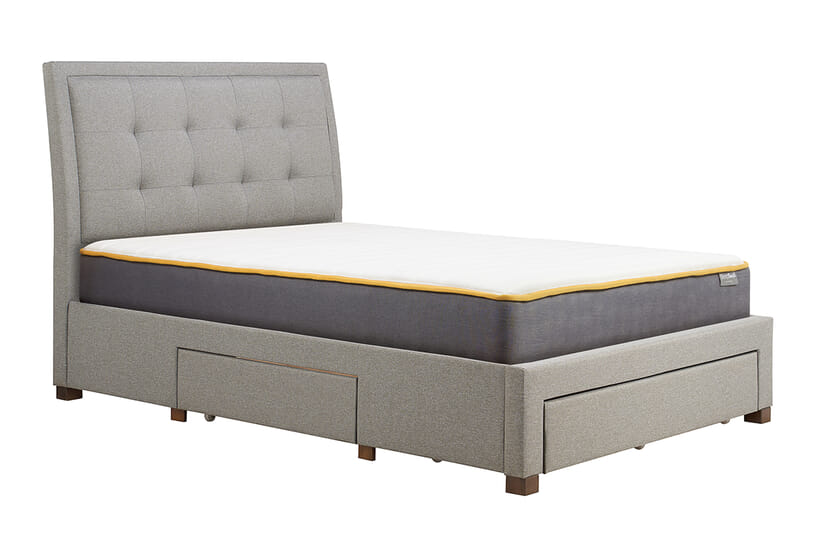 An image for Shelby Grey Fabric Bed