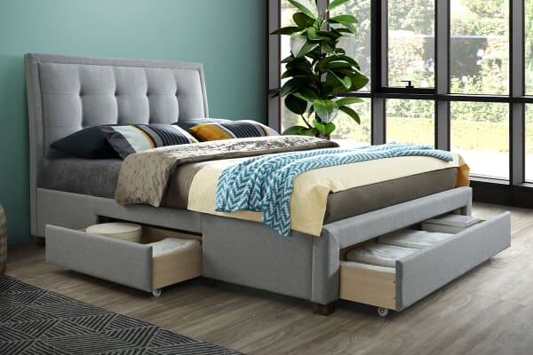 An image for Birlea Shelby Grey Fabric Bed