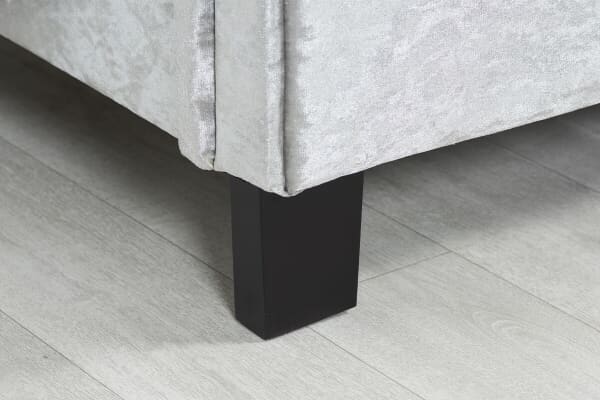 An image for Birlea Sienna Steel Crushed Velvet Fabric Bed