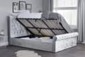 Birlea Sienna Steel Crushed Velvet Side Ottoman Bed