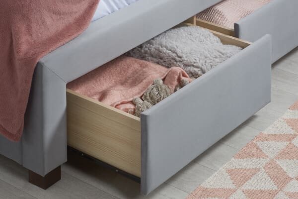 An image for Birlea Woodbury Grey Velvet Fabric Bed