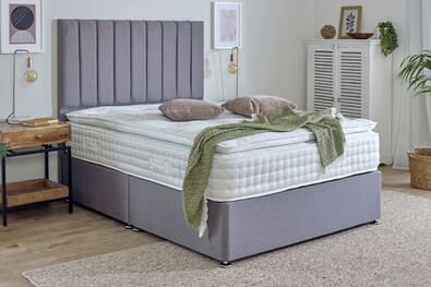 A product image for the Spring King® Sanctuary Spa 2000 Pillow Top Mattress + Premium Divan Bed