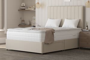 A product image for the Spring King® Sanctuary Spa 2000 Pillow Top Mattress + Premium Divan Bed