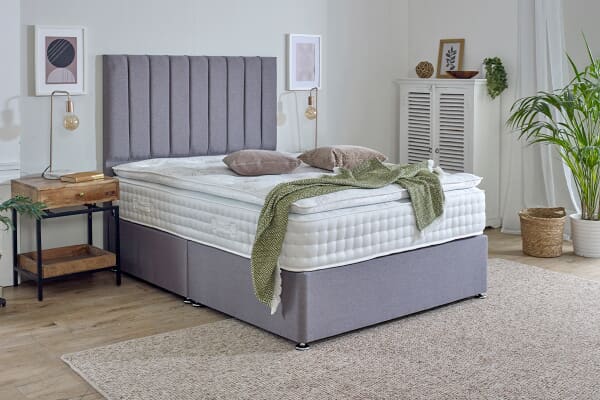 An image for Spring King® Sanctuary Spa 2000 Pillow Top Mattress + Premium Divan Bed