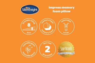 An image for Silentnight Impress Memory Foam Pillow – Firm 